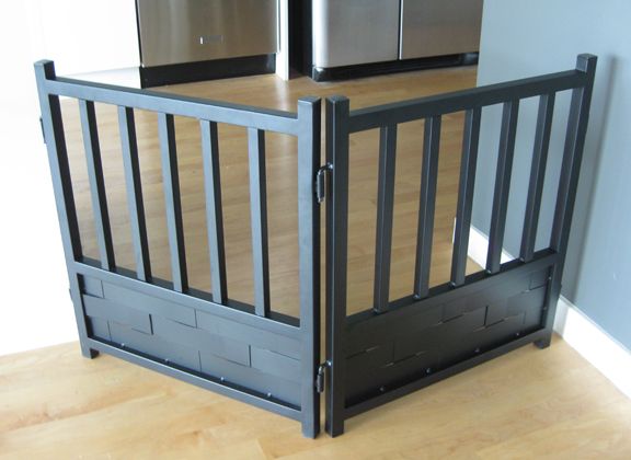 Black Royal weave metal dog gate